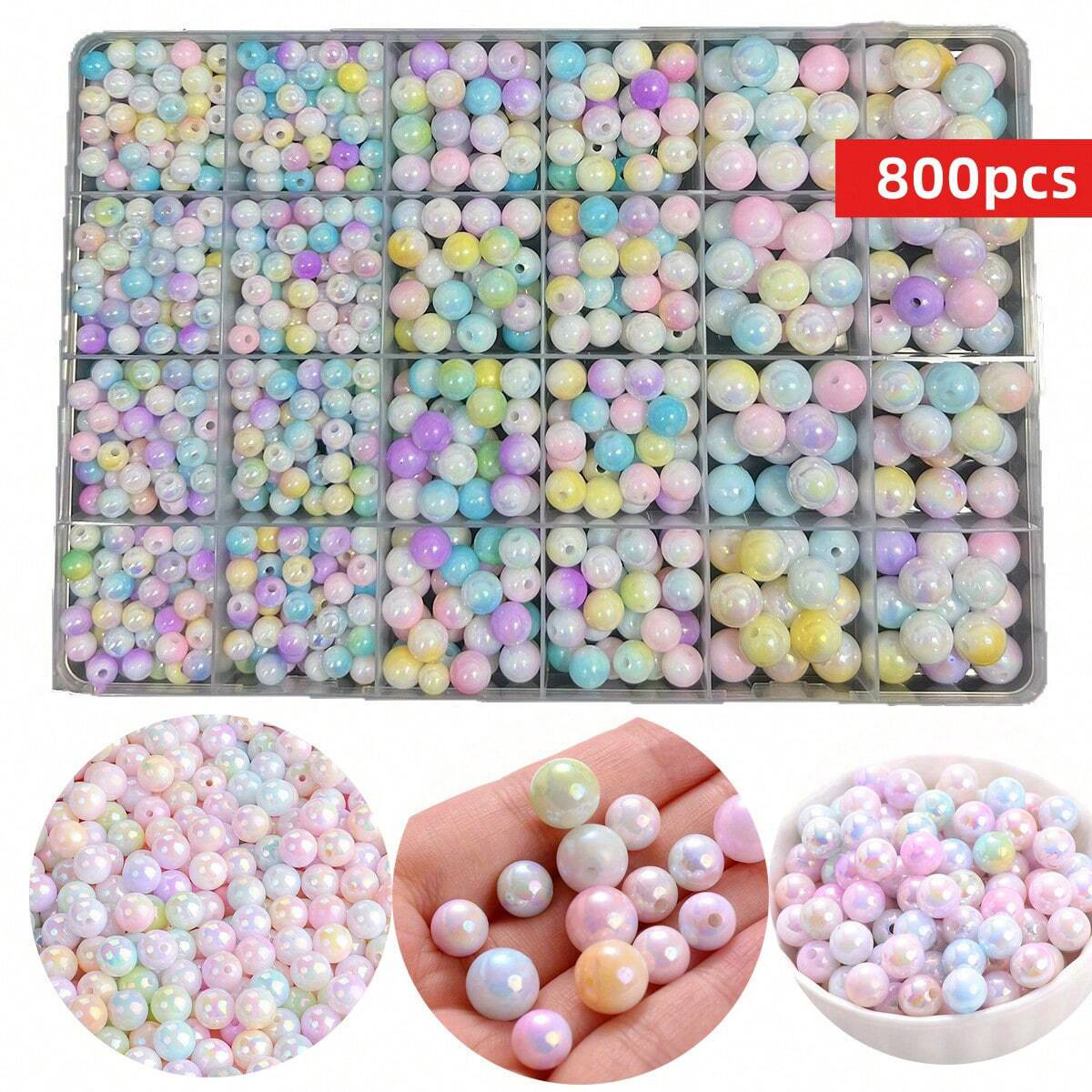 Men Accessories Wedding - 800pcs/24 grid set box 6mm/8mm/10mm cute