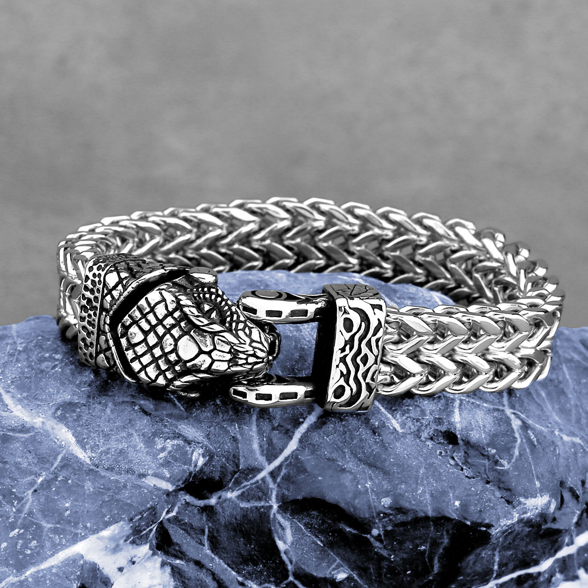 Men Accessories Ring And Bracelet - New Design Viking Snake Head Men's
