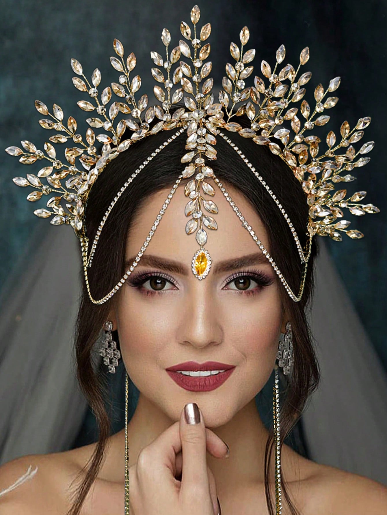 Men Accessories Wedding - 1pc Luxurious Bridal Crown Headband, Rhinestone