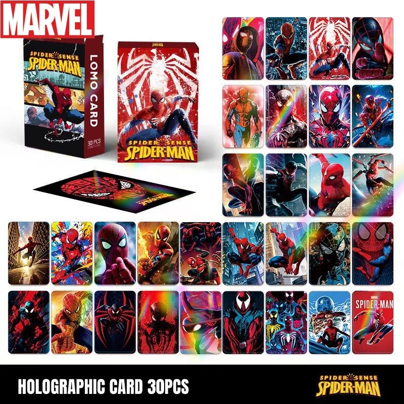 Men Accessories Gift Set - Anime merchandise Spider-Man laser flash card