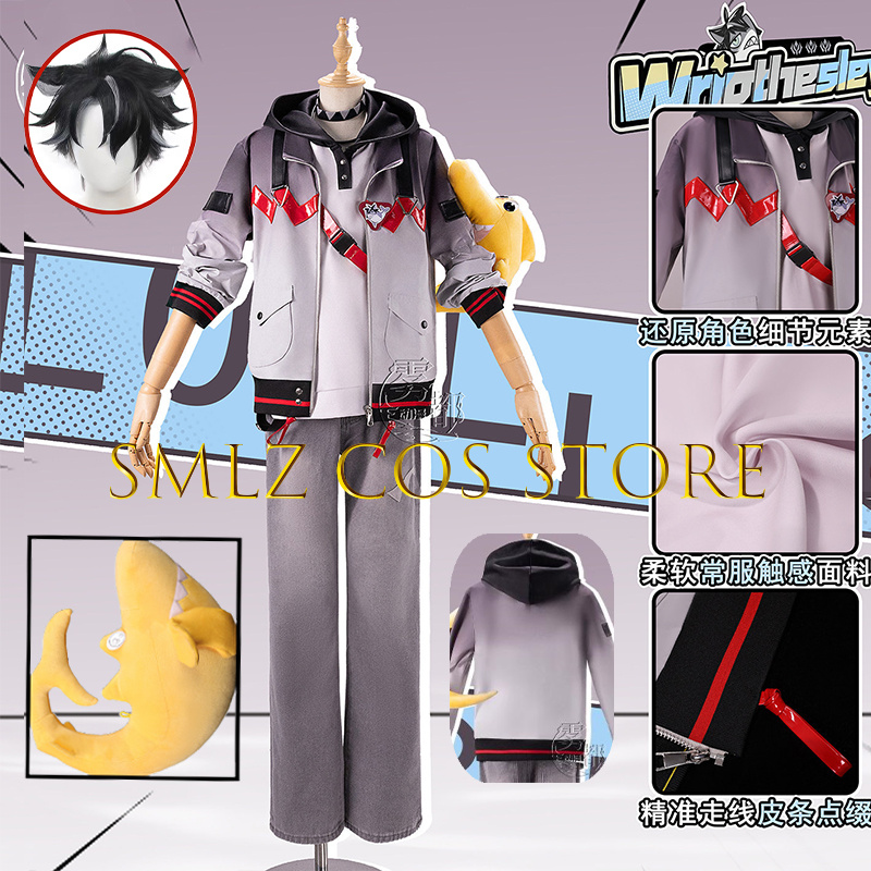 Men'S Accessories Anime - 2026 Shark Wriothesley Cosplay Game Genshin