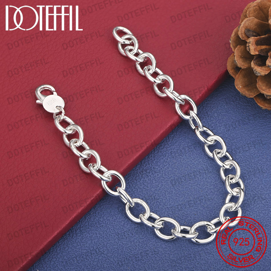 Men Accessories Chain And Bracelet - 925 Sterling Silver 8-inch Classic Minimalist