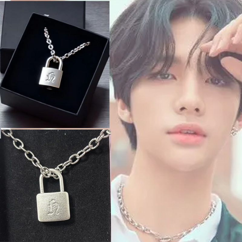 Men'S Accessories Jewelry - Smooth Matte Finish Metal Lock Necklace