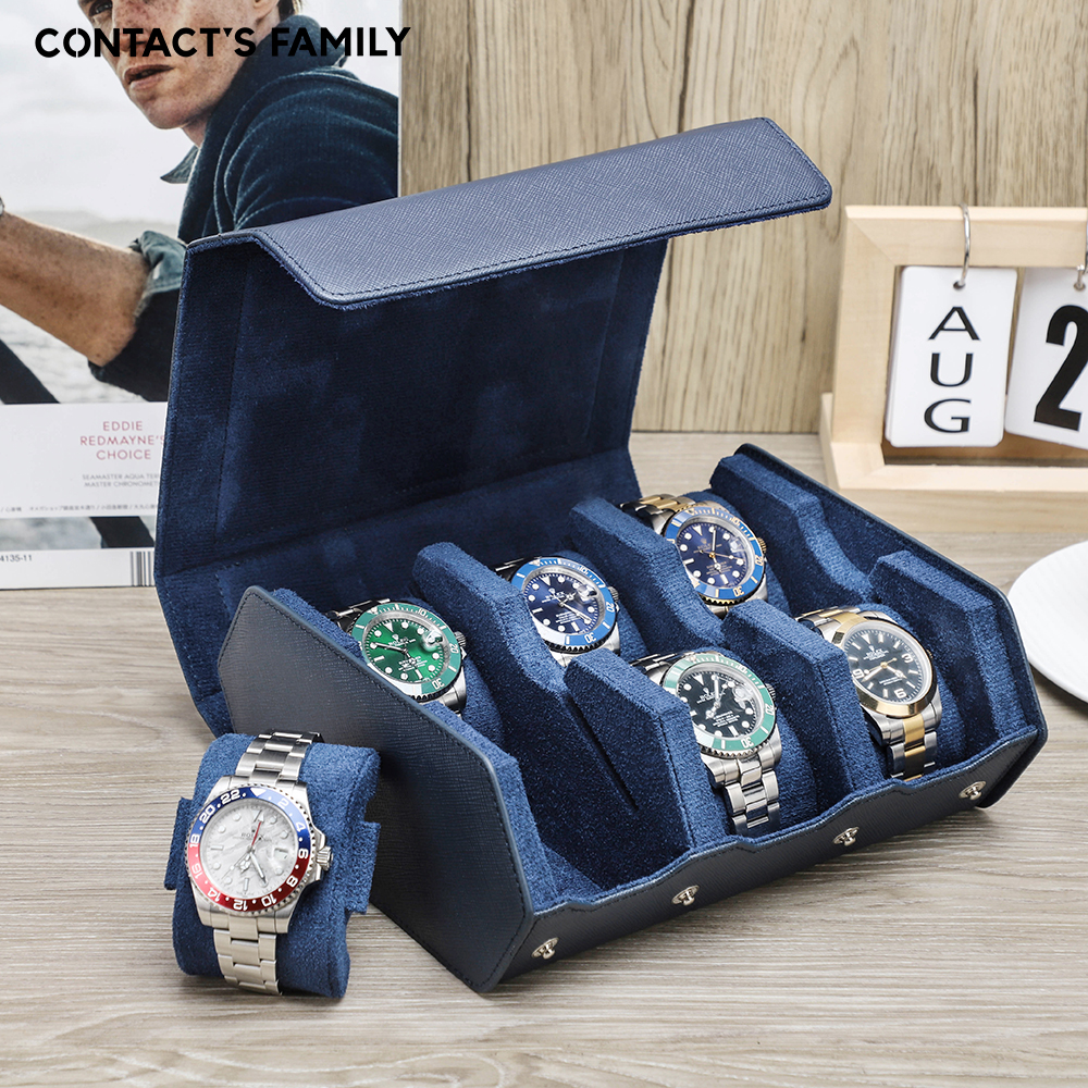 Men Accessories Organiser - Genuine Leather Watch Travel Case 6/8