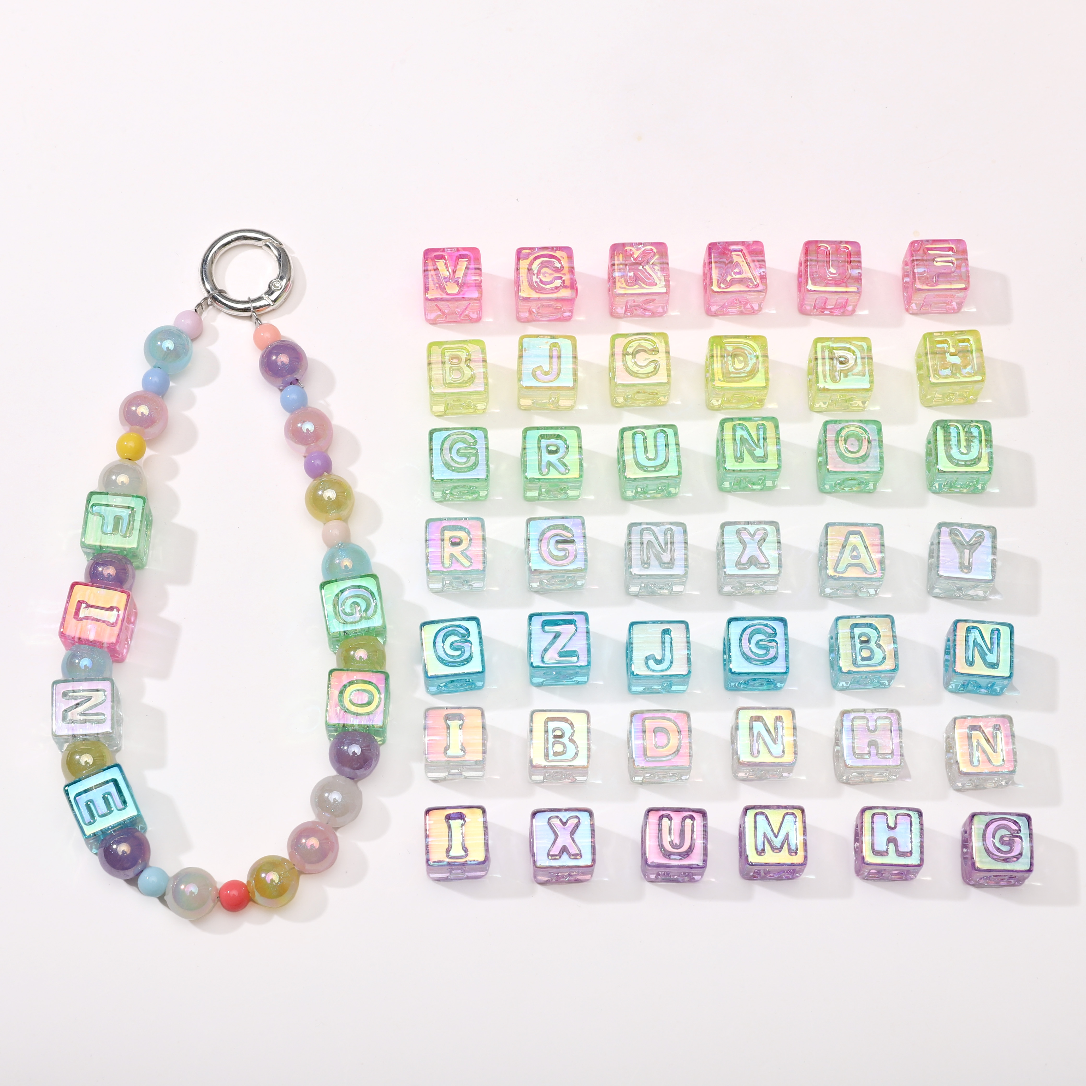 10Pcs beading Colorful Clear L - Men Accessories Wedding ulasan dan harga
