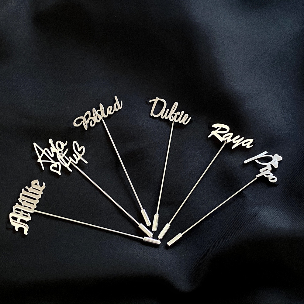 Personalized Men Lapel Pin Cus - Men Accessories Wedding ulasan dan harga