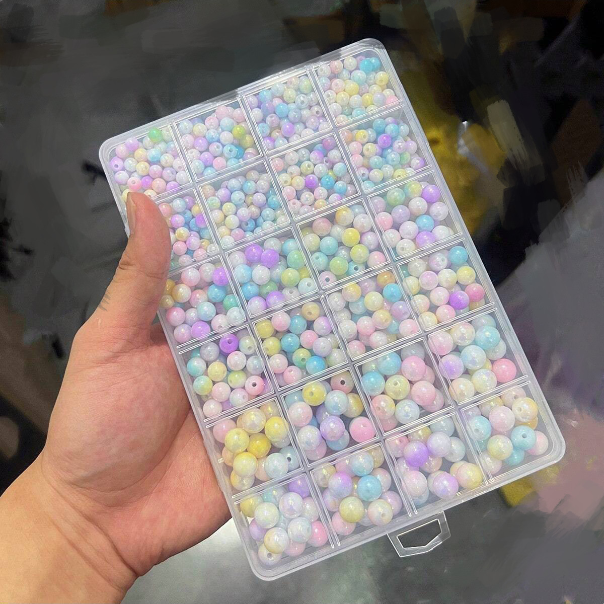 800pcs/24 grid set box 6mm/8mm - Men Accessories Wedding ulasan dan harga