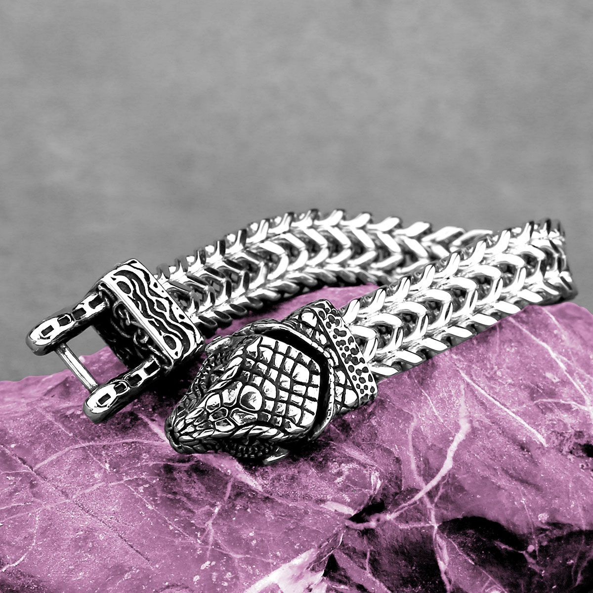 New Design Viking Snake Head M - Men Accessories Ring And Bracelet ulasan dan harga