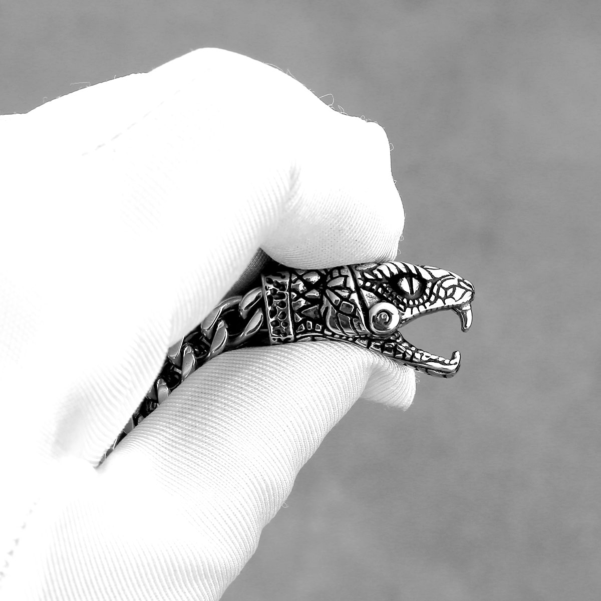 New Design Viking Snake Head M - Men Accessories Ring And Bracelet ulasan dan harga