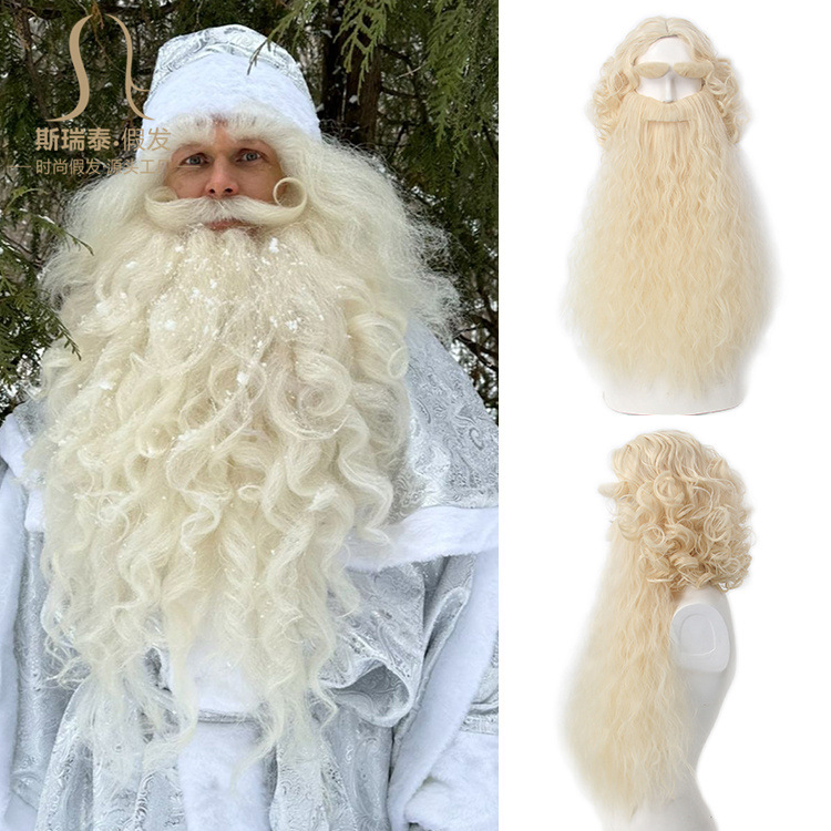 Christmas Santa Claus Hair Wig - Men Accessories Style ulasan dan harga