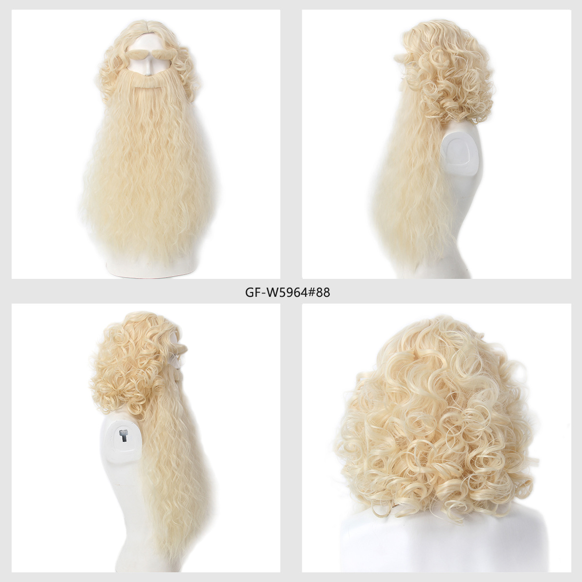 Christmas Santa Claus Hair Wig - Men Accessories Style ulasan dan harga