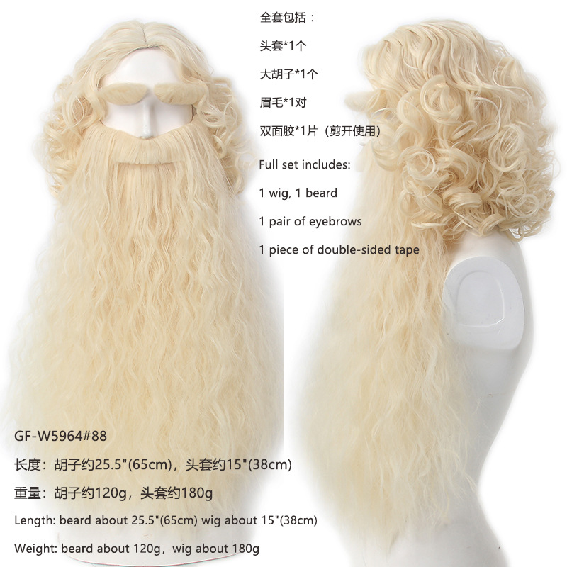 Christmas Santa Claus Hair Wig - Men Accessories Style ulasan dan harga