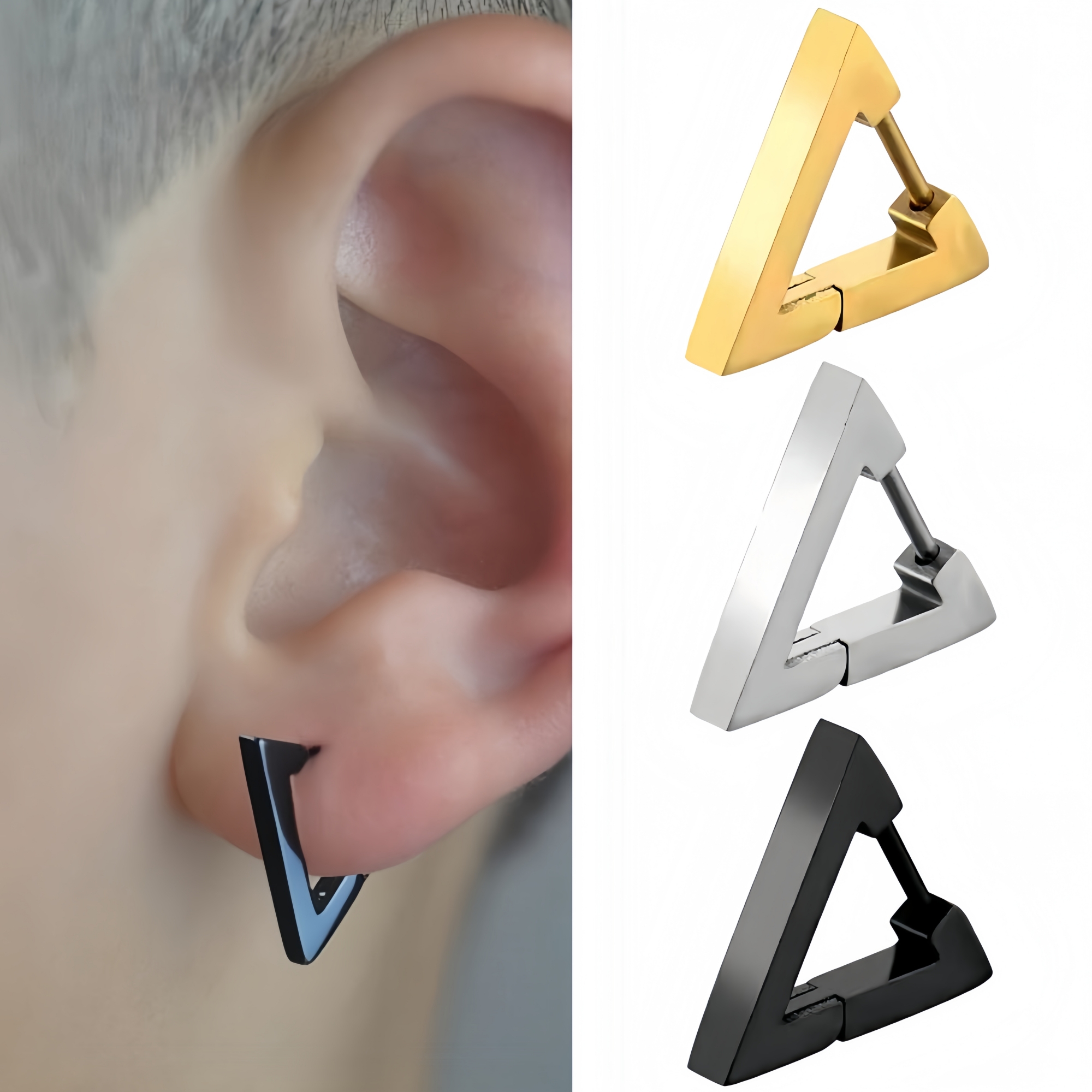 Polished Triangle Geometry Sta - Men'S Accessories Trends 2025 ulasan dan harga