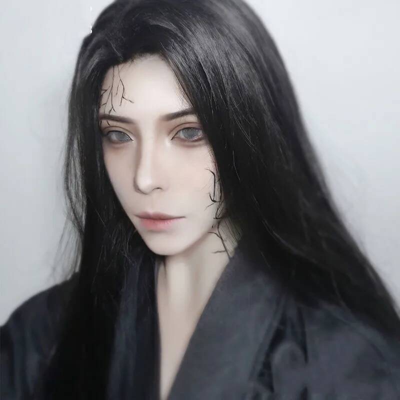Men Hanfu Long Straight Hair A - Men'S Accessories Anime ulasan dan harga