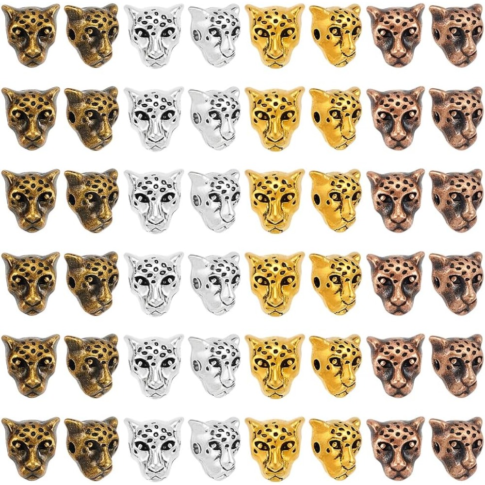 4 Colors Leopard Head Beads 10 - Bead Bracelet Men ulasan dan harga