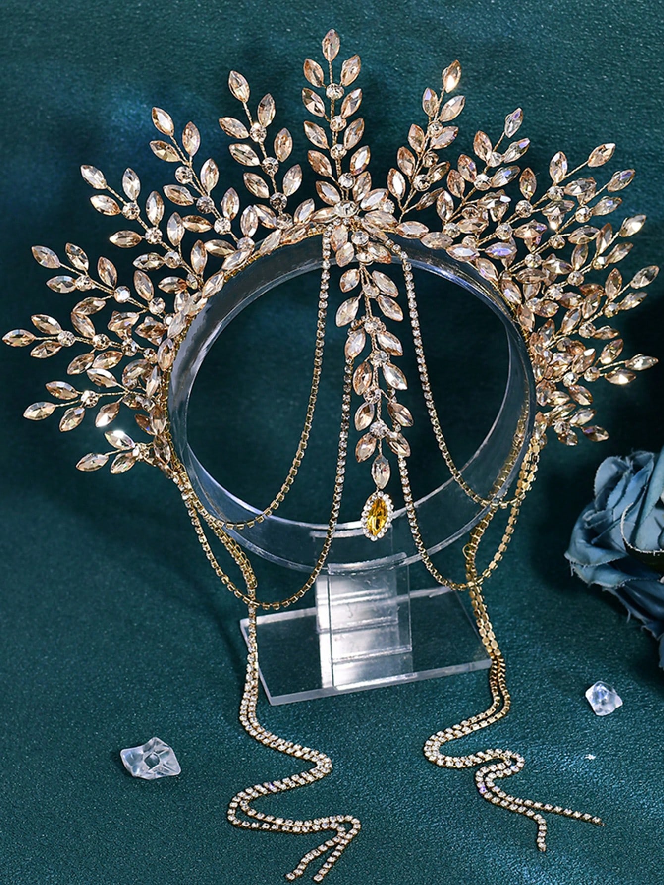 1pc Luxurious Bridal Crown Hea - Men Accessories Wedding ulasan dan harga