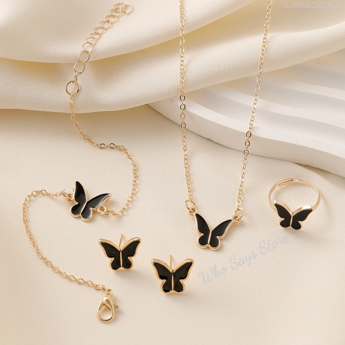 5Pcs/set Stars Butterfly  Shap - Men Accessories Ring And Bracelet ulasan dan harga