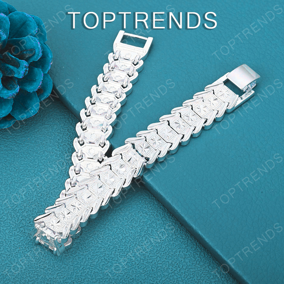 Noble 925 Sterling Silver Fash - Men Accessories Chain And Bracelet ulasan dan harga