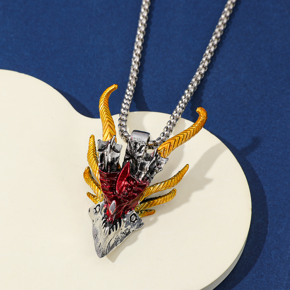 Retro Hip-Hop Evil Dragon Head - Men'S Accessories Jewelry ulasan dan harga