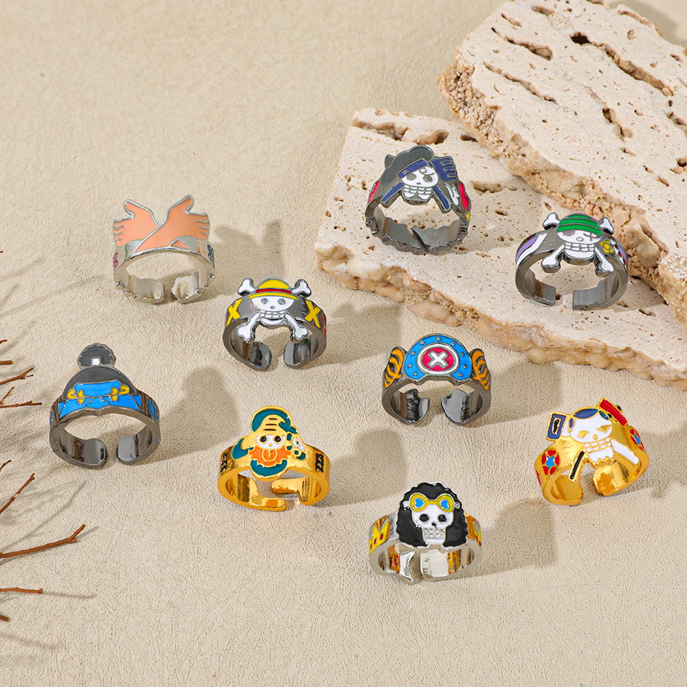 One Piece Skull Logo Adjustabl - Men Accessories Ring And Bracelet ulasan dan harga