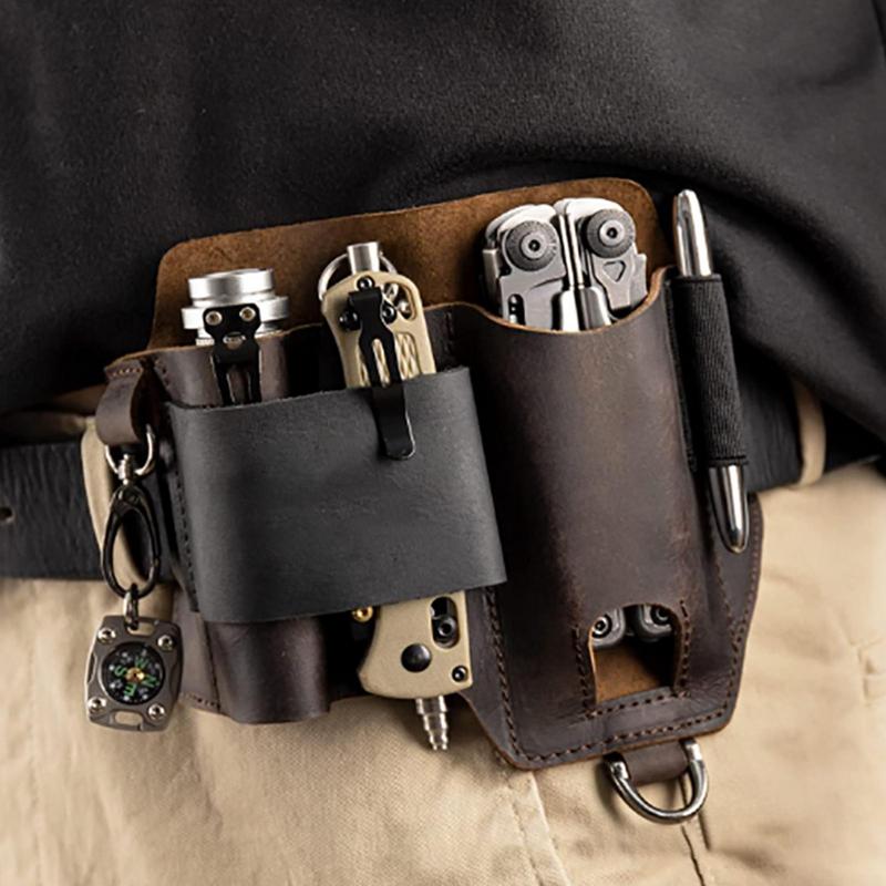 Men Leather EDCs Organizer She - Men Accessories Organiser ulasan dan harga