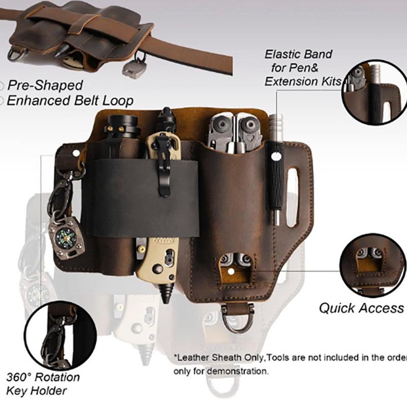 Men Leather EDCs Organizer She - Men Accessories Organiser ulasan dan harga