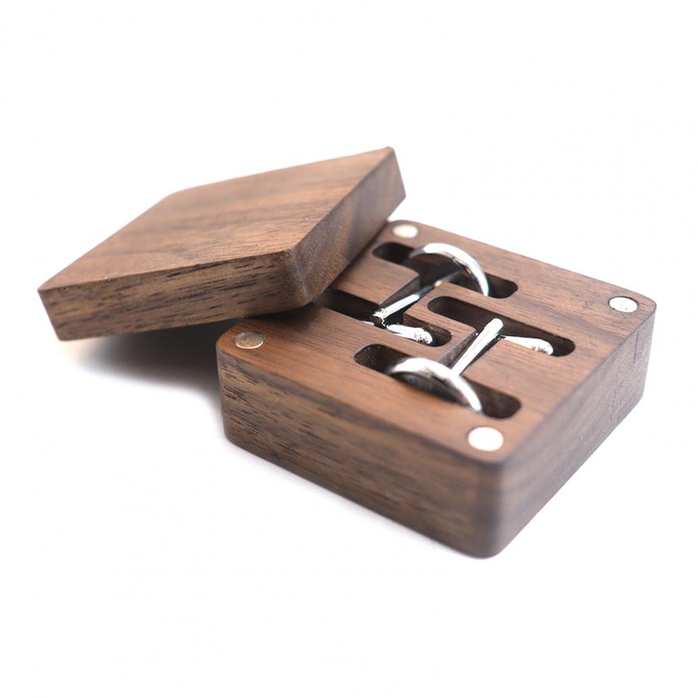Walnut Cufflink Box Solid Wood - Men Accessories Organiser ulasan dan harga