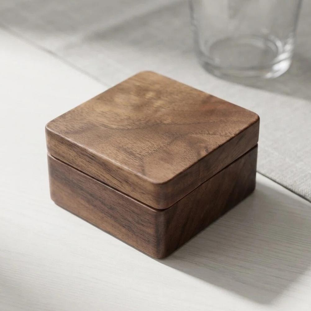 Walnut Cufflink Box Solid Wood - Men Accessories Organiser ulasan dan harga