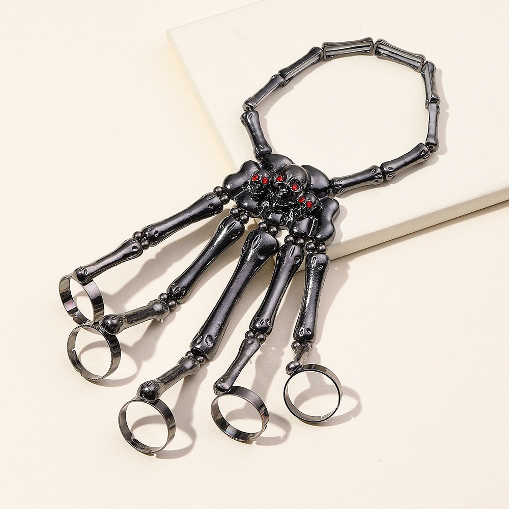Gothic Skeleton Hand Bracelet  - Men Accessories Ring And Bracelet ulasan dan harga