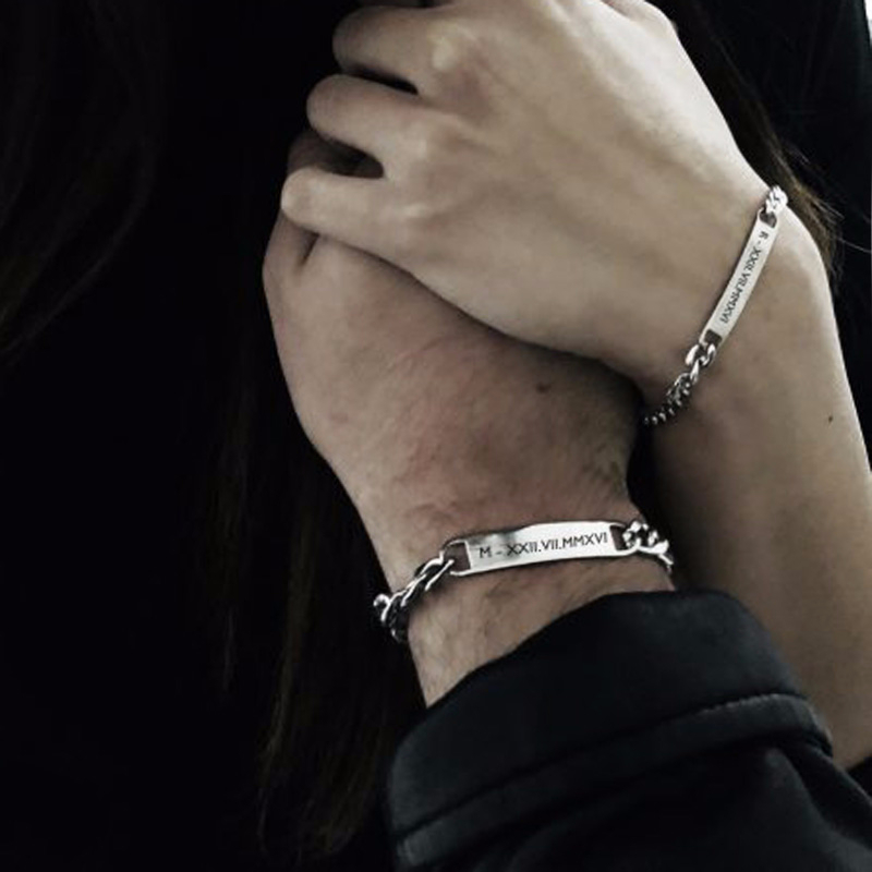 Plate Id Tag Bar Bracelet Cuba - Men Accessories Chain And Bracelet ulasan dan harga