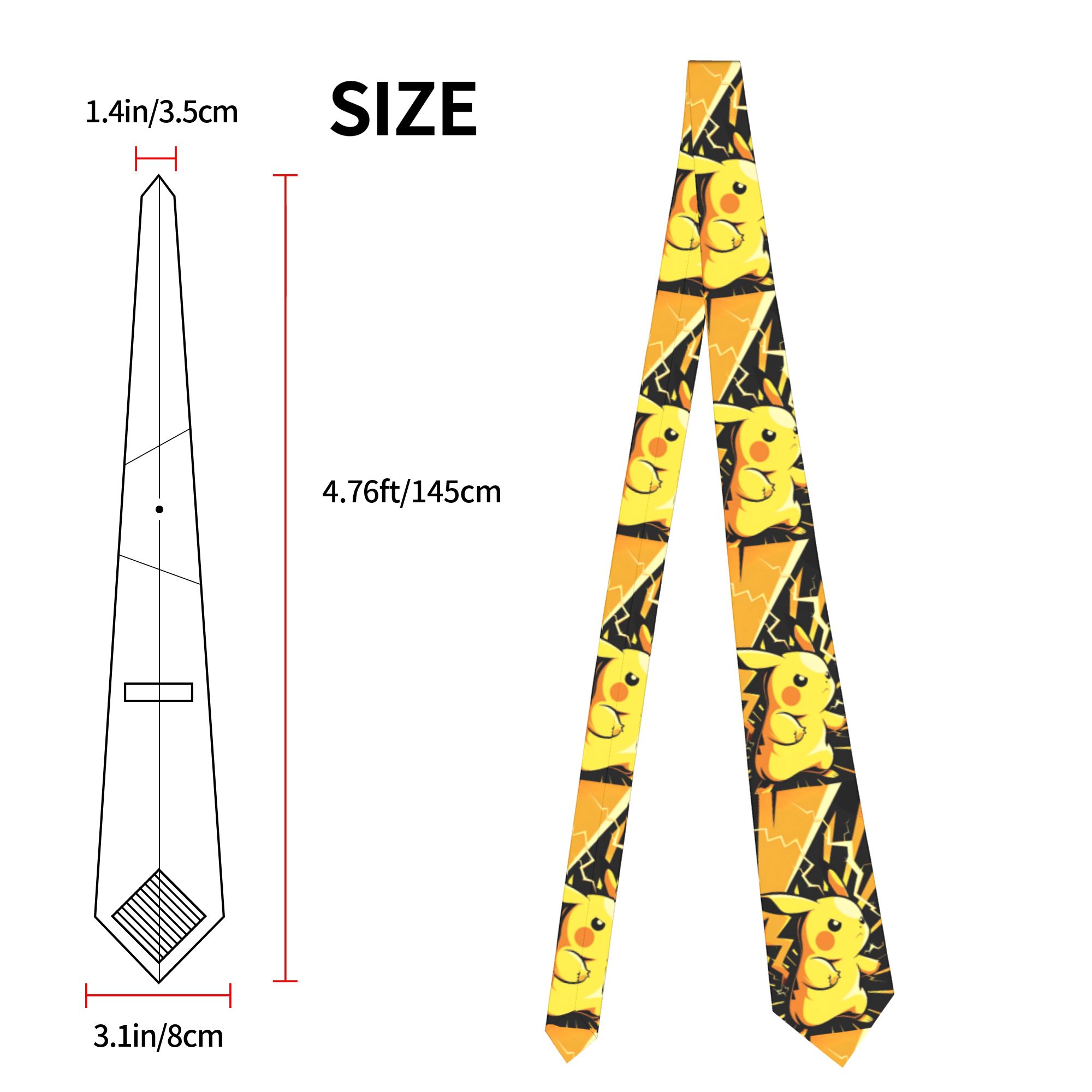 Cute Pikachu Neckties Men Slim - Men Accessories Wedding ulasan dan harga