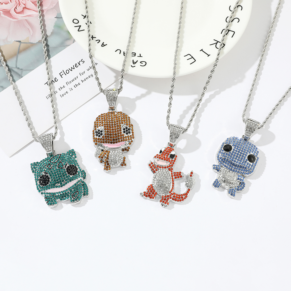 Diamond Studded Squirtle Neckl - Men'S Accessories Jewelry ulasan dan harga