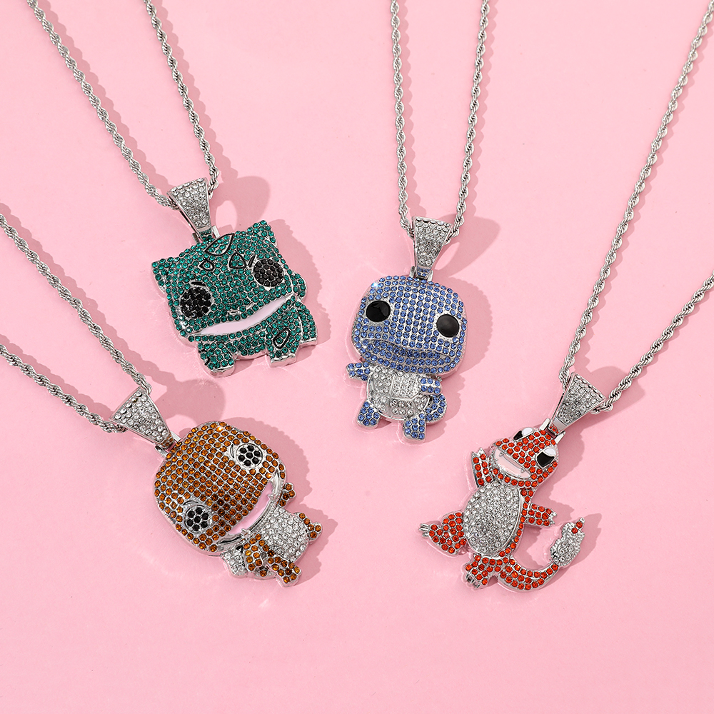 Diamond Studded Squirtle Neckl - Men'S Accessories Jewelry ulasan dan harga