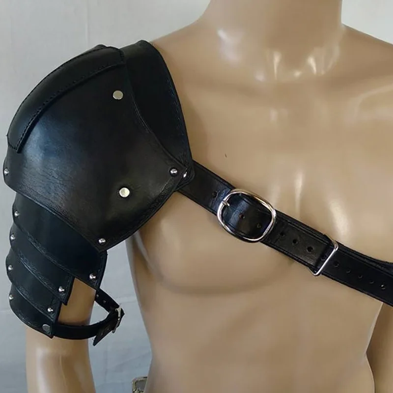 Medieval Leather Shoulder Armo - Men'S Viking Accessories ulasan dan harga
