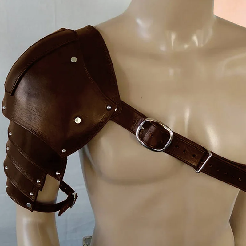 Medieval Leather Shoulder Armo - Men'S Viking Accessories ulasan dan harga