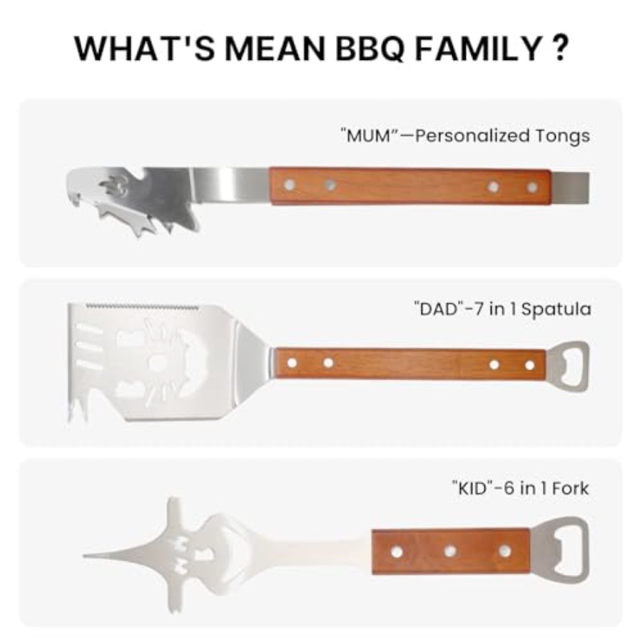 7 in 1 Stainless Steel BBQ Acc - Men Accessories Gift Set ulasan dan harga
