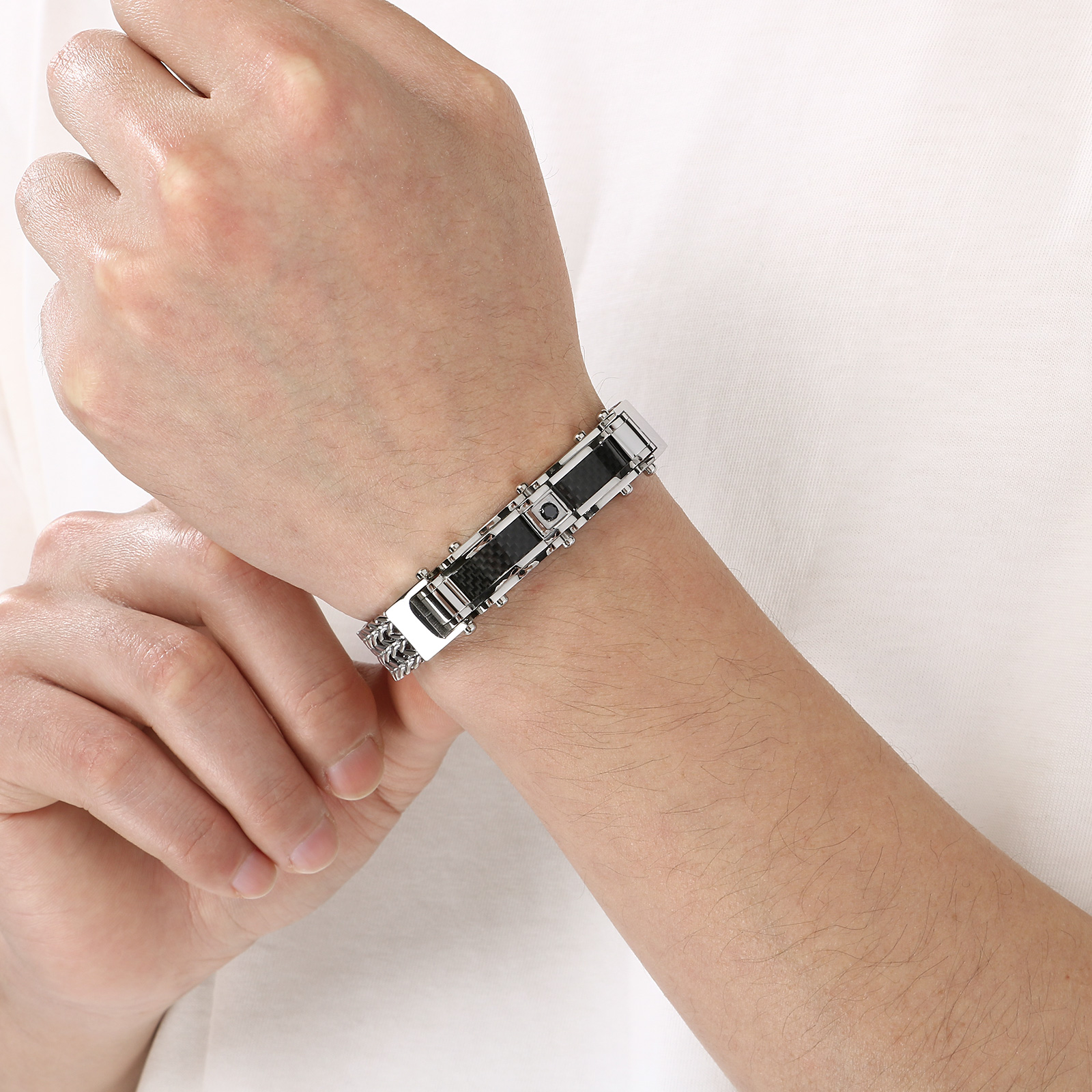Fongten Men's Personality Mesh - Men Accessories Ring And Bracelet ulasan dan harga