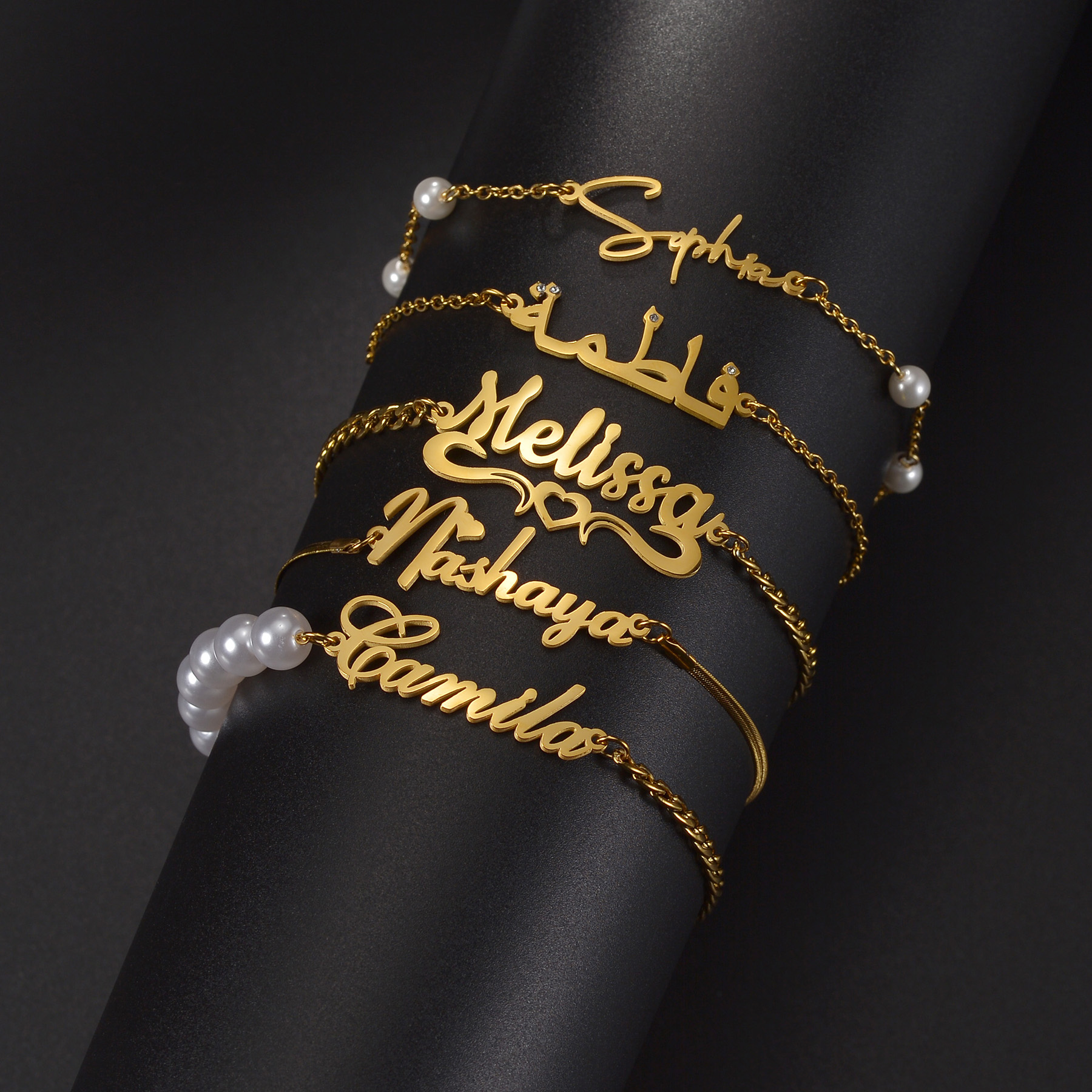 Atoztide Custom Name Necklace  - Bead Bracelet Men ulasan dan harga