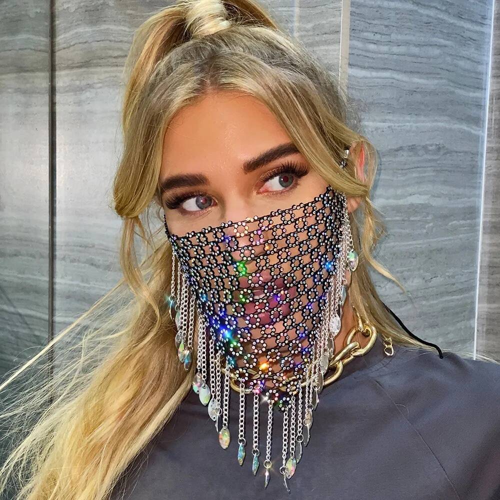Women New Tassel Veil Masks He - Men'S Accessories Jewelry ulasan dan harga
