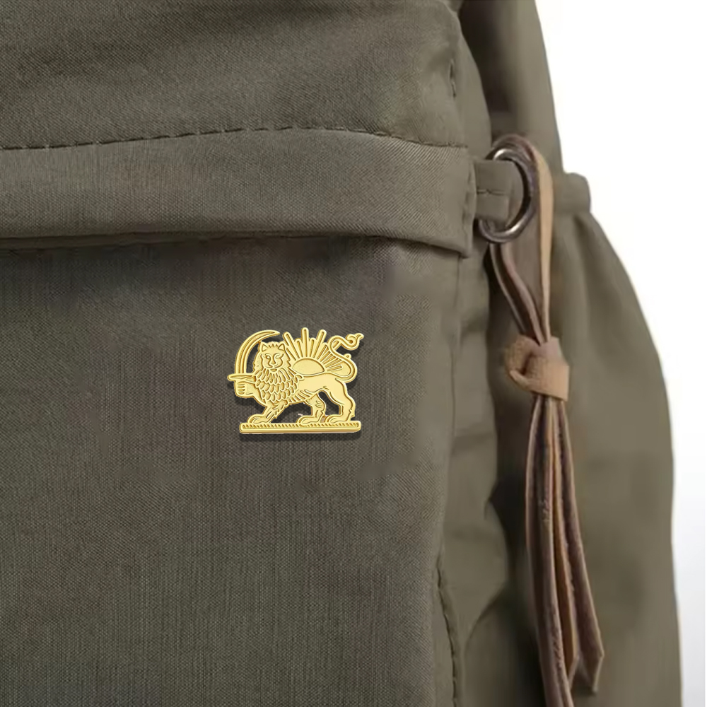 HIPEE Iran Lion Sun Pin Brooch - Men Accessories Gift Set ulasan dan harga