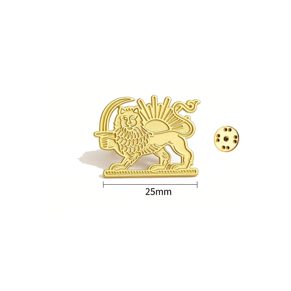 HIPEE Iran Lion Sun Pin Brooch - Men Accessories Gift Set ulasan dan harga