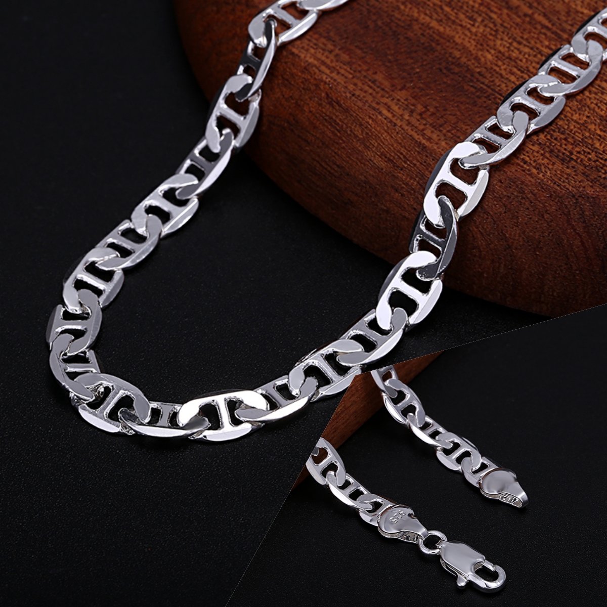 Luxury designer 925 Sterling S - Men Accessories Chain And Bracelet ulasan dan harga