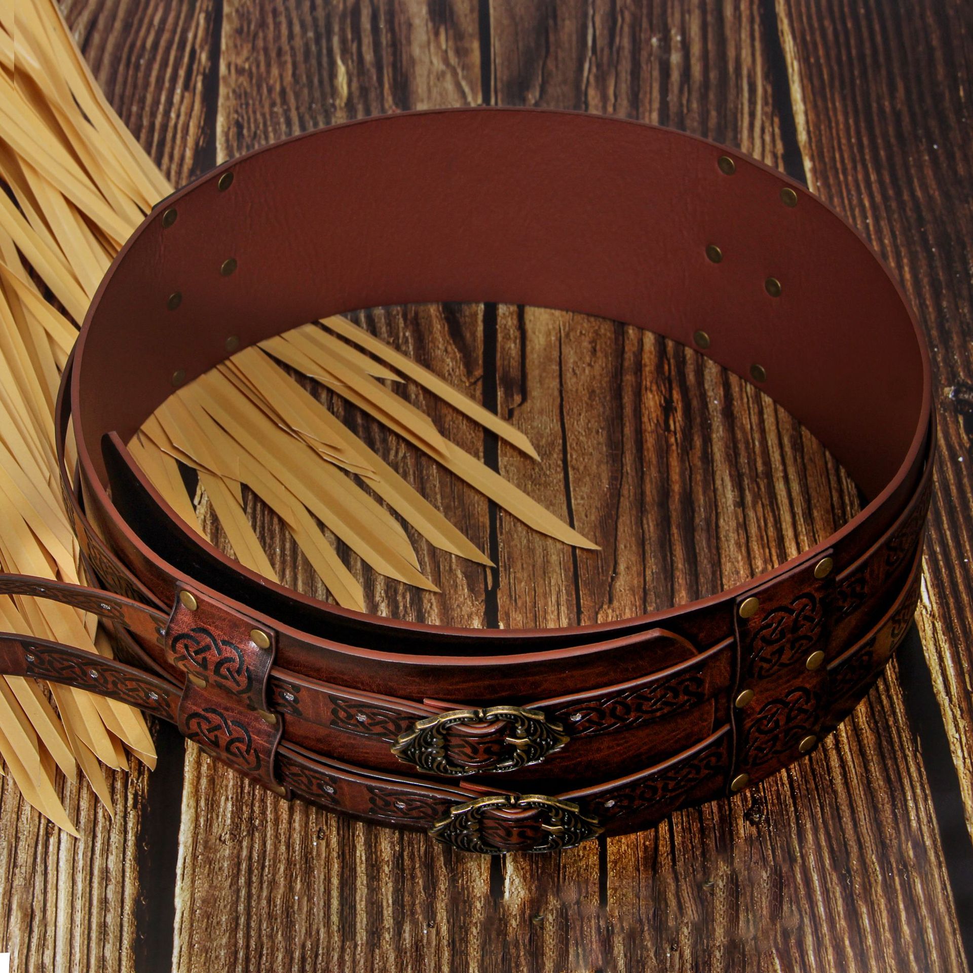 Men Women Runic Leather Belt D - Men'S Viking Accessories ulasan dan harga