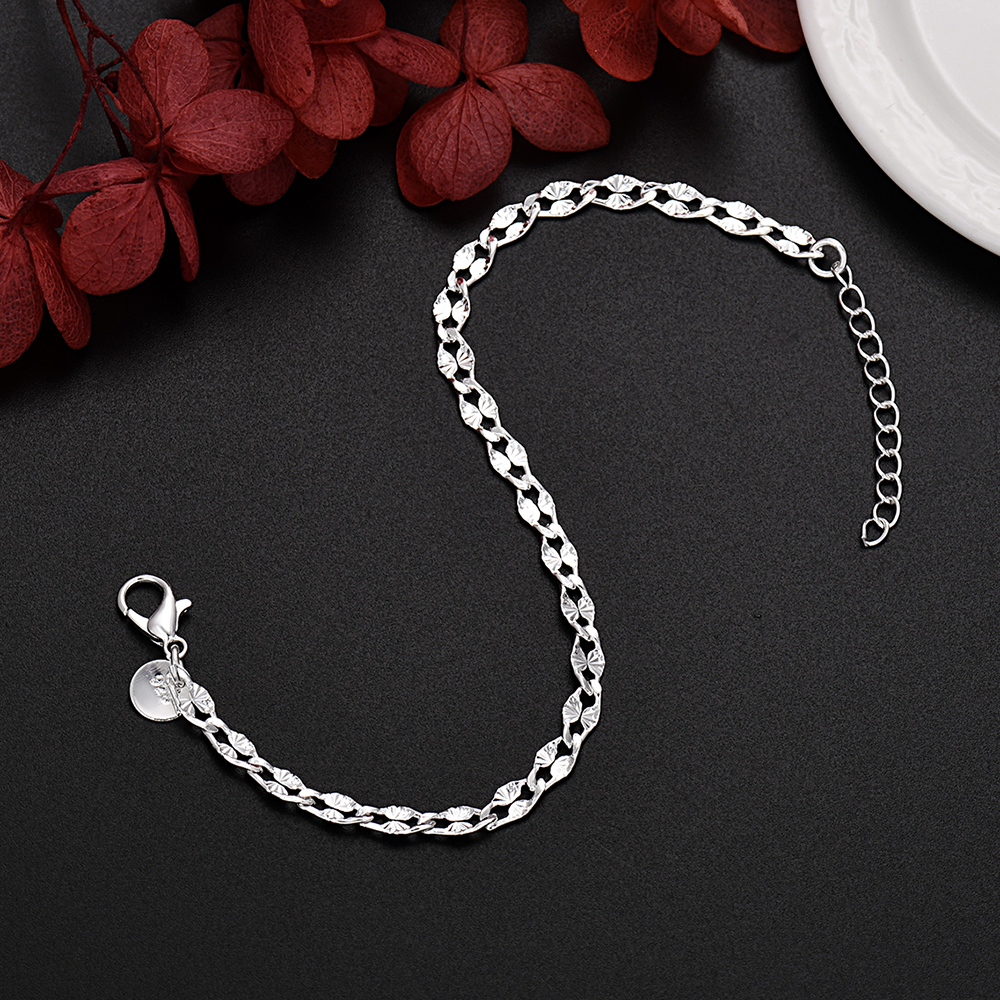 925 Sterling Silver pretty 4MM - Men Accessories Chain And Bracelet ulasan dan harga