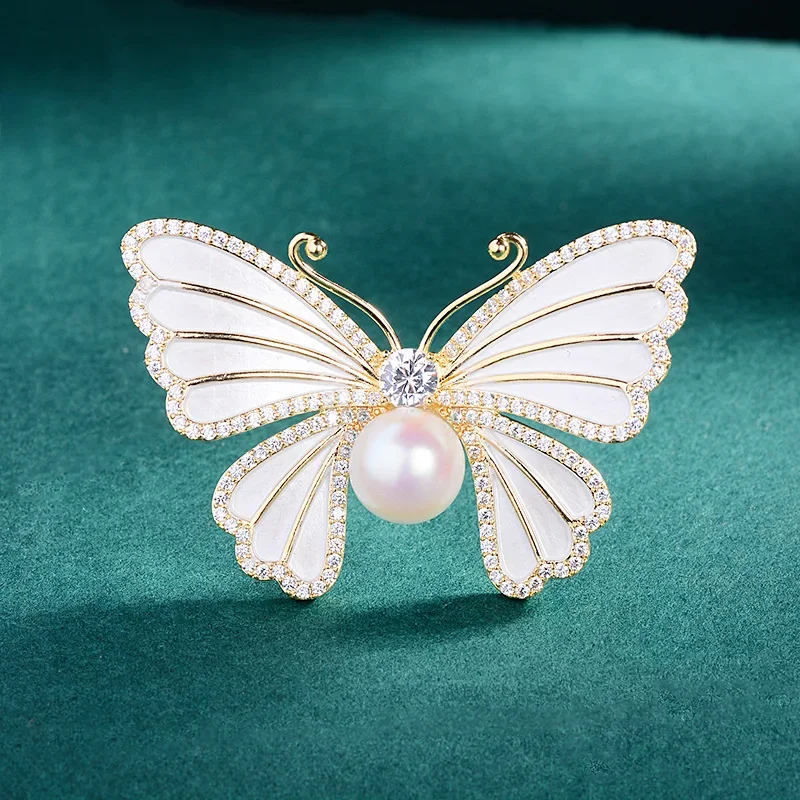 1Pc Chic Pearl Butterfly Brooc - Men'S Accessories Trends 2025 ulasan dan harga